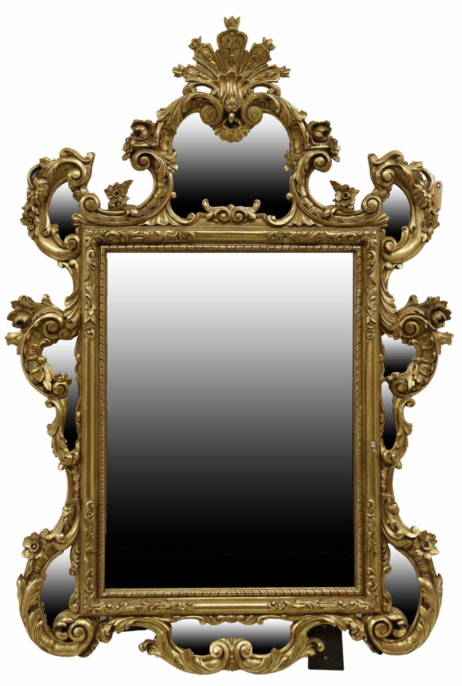 LOUIS XV STYLE GILTWOOD MIRROR, 60" X 41" (1 of 3)