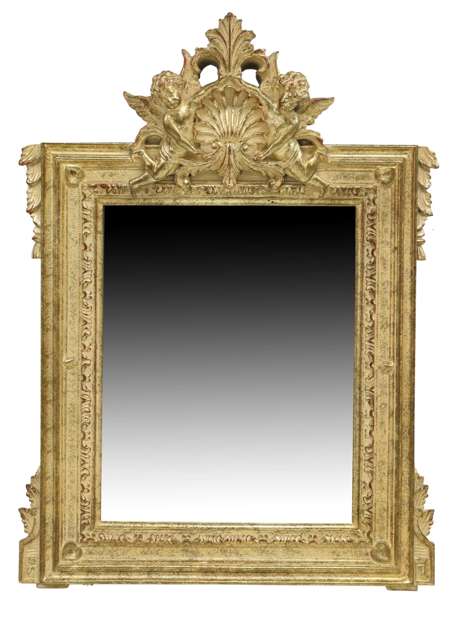 LOUIS XV STYLE GILT WALL MIRROR (1 of 3)