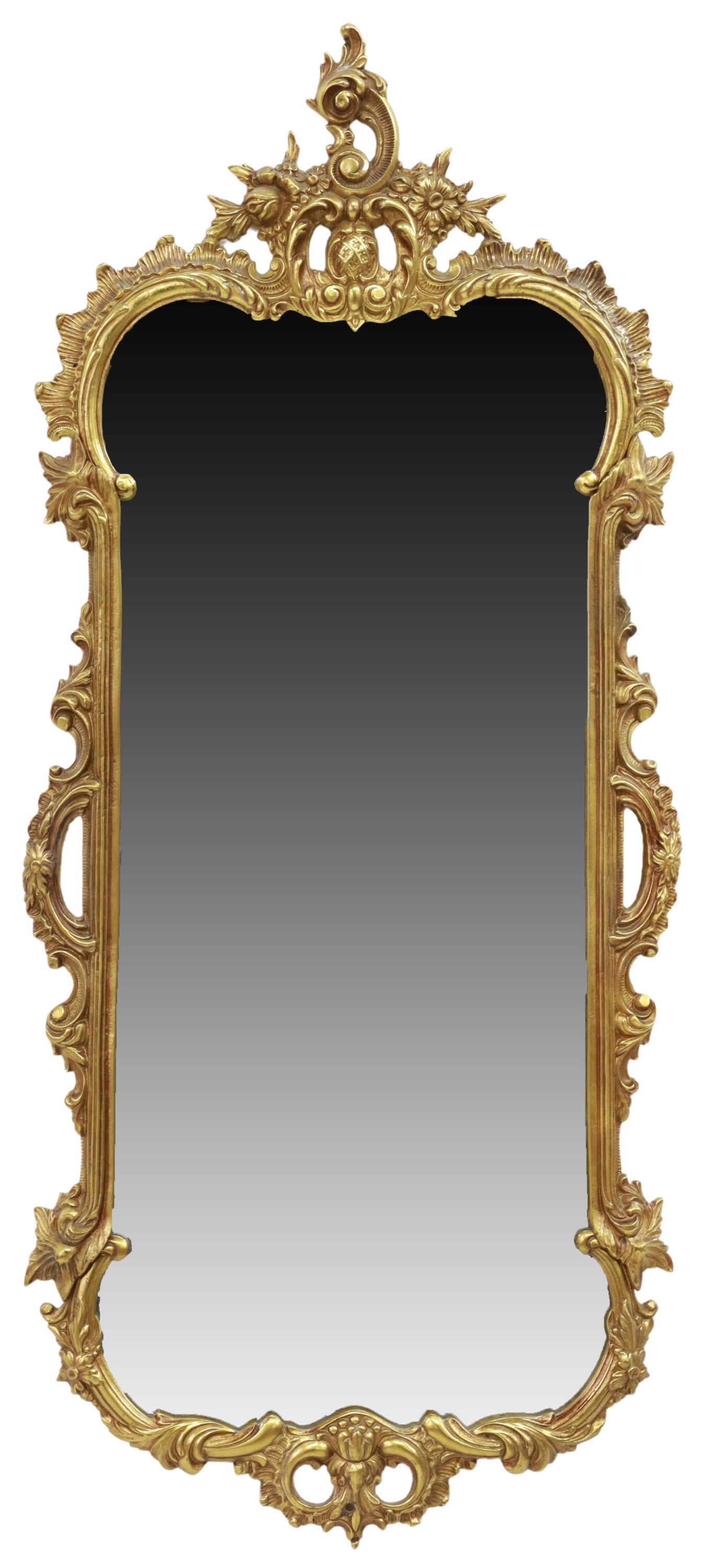 LOUIS XV STYLE GILT METAL MIRROR, 20THC. (1 of 3)