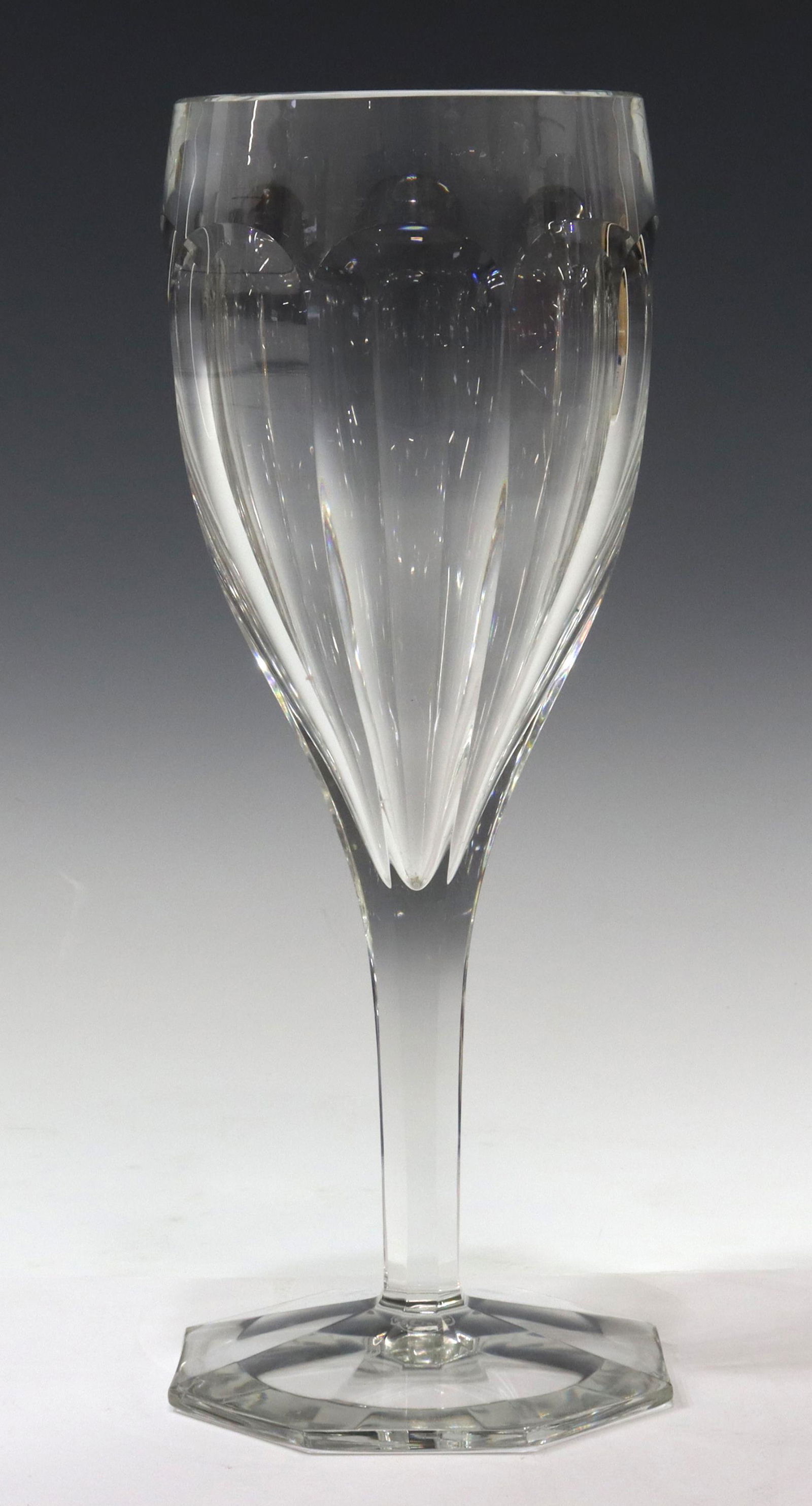 FRENCH BACCARAT CRYSTAL CHALICE-FORM VASE, 11"H (1 of 3)