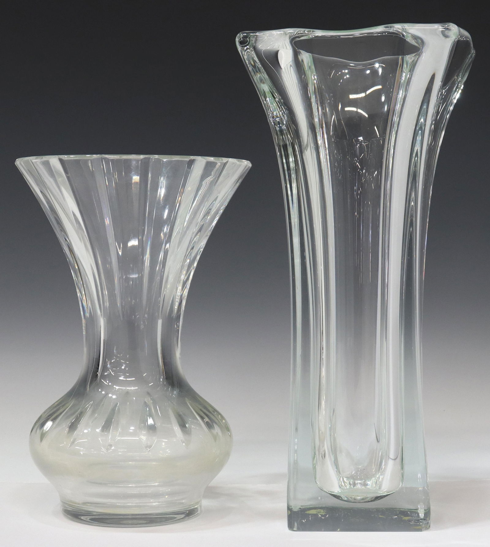 (2) FRENCH BACCARAT & ART VANNES CRYSTAL VASES (1 of 5)