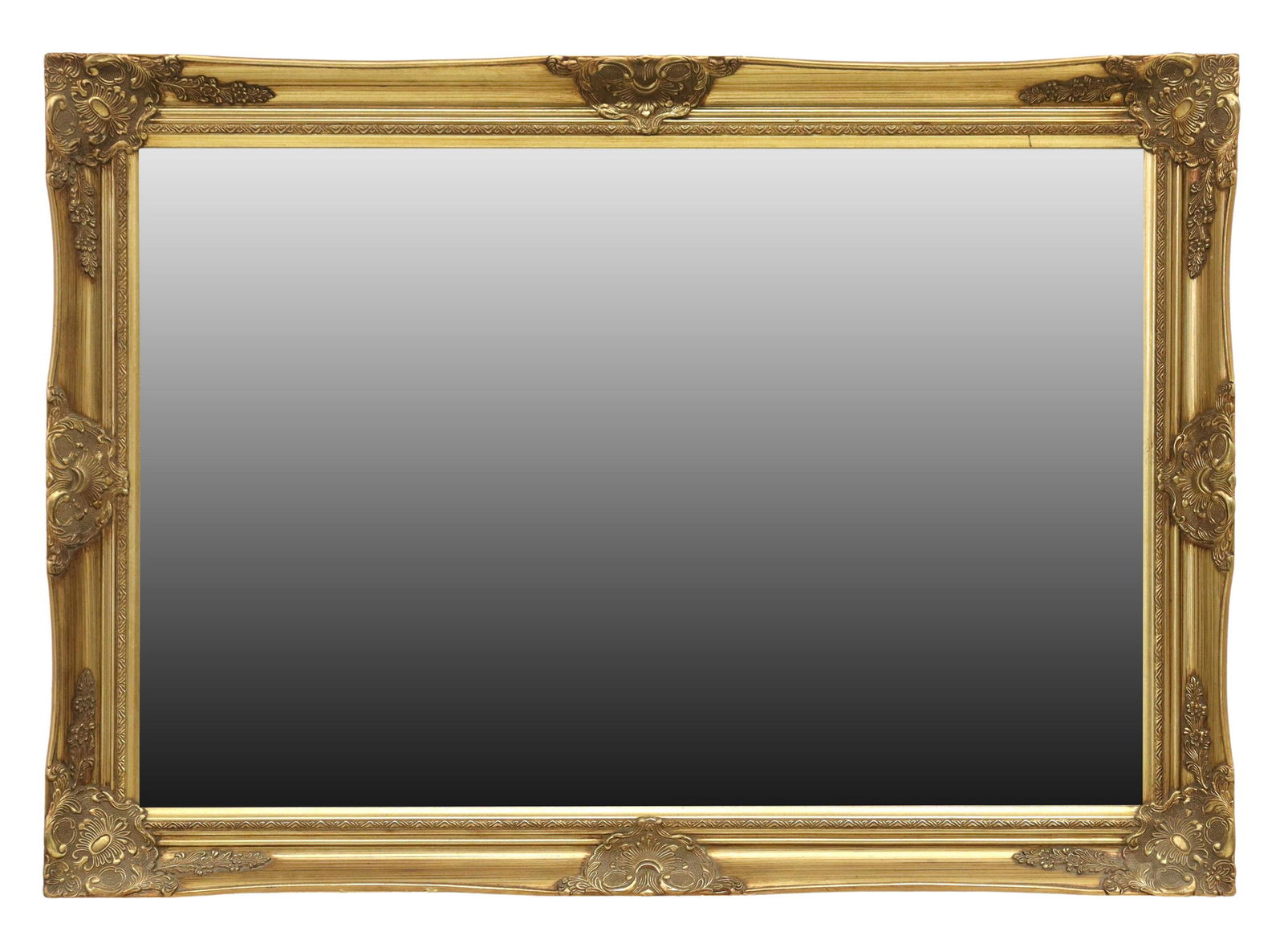 FRAMED DECORATIVE PARCEL GILT WALL MIRROR (1 of 3)