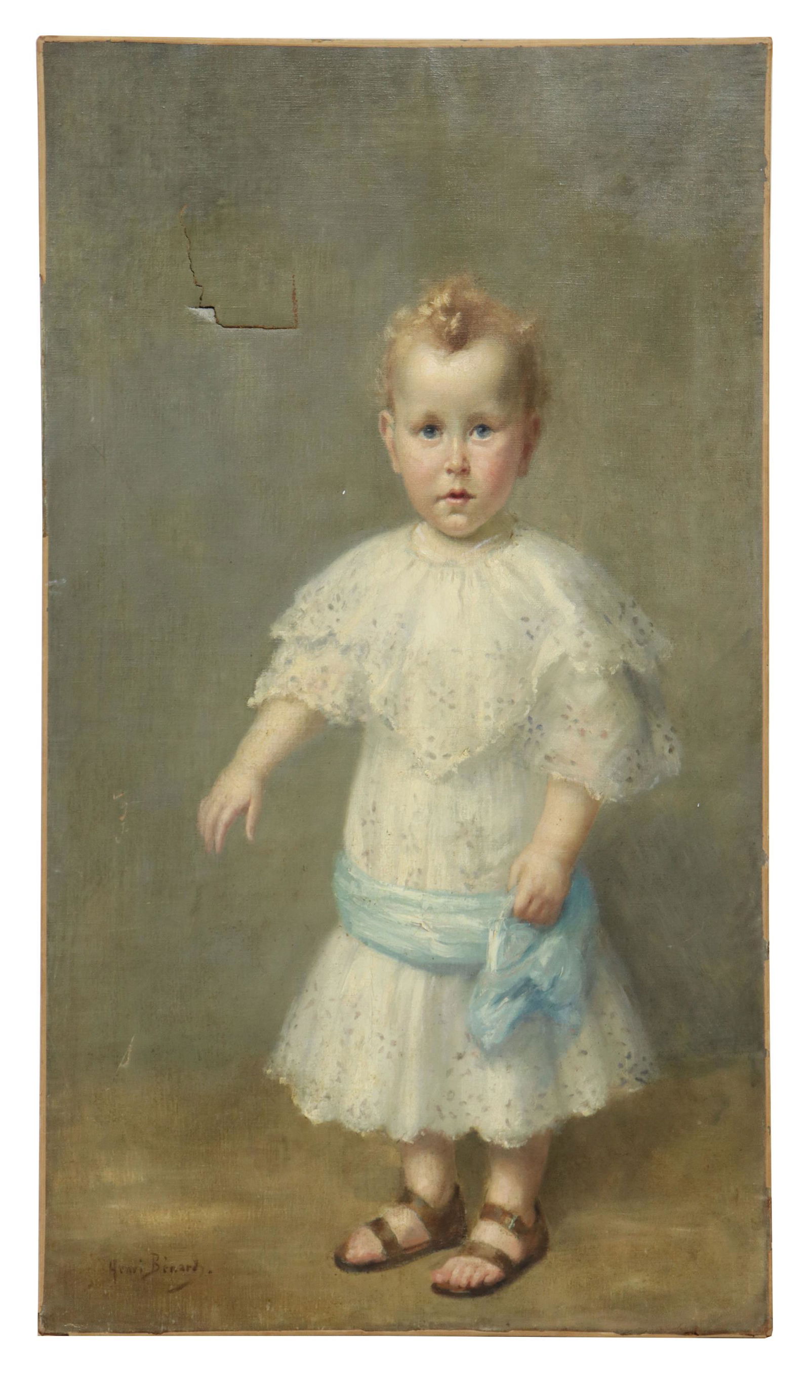 HENRI BENARD (1860-1927) PORTRAIT OF A CHILD (1 of 4)