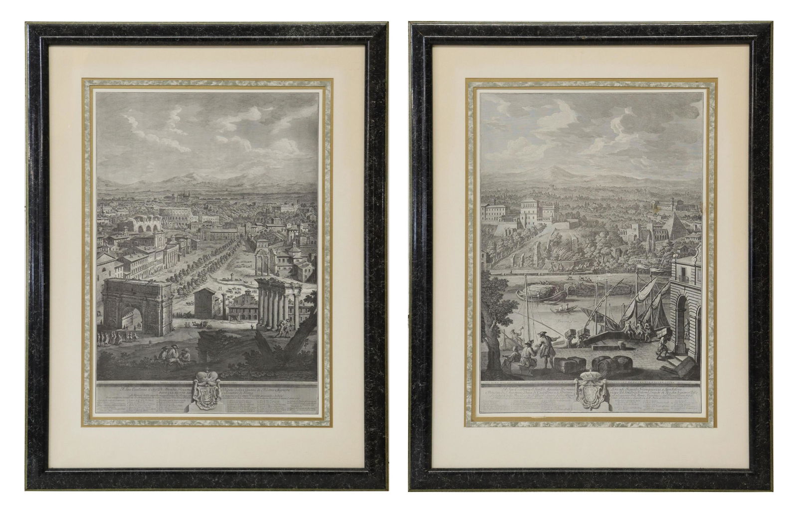 (2) FRAMED ROMAN VIEWS PRINTS AFTER GIUSEPPE VASI (1 of 4)
