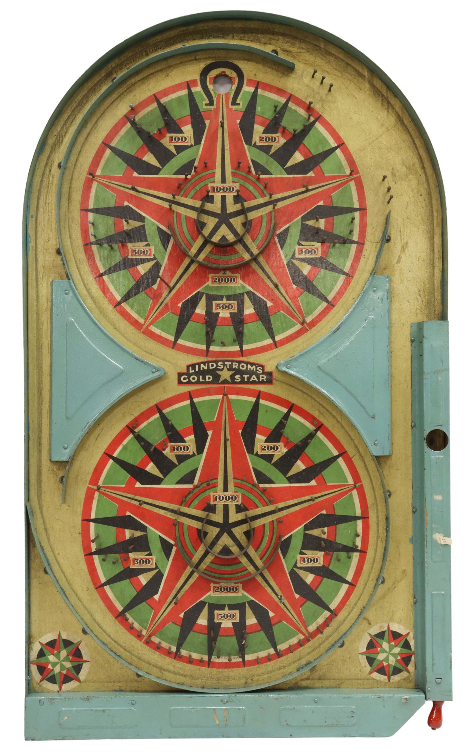 BAGATELLE GAME, LINDSTROM GOLD STAR, EARLY 20THC (1 of 3)