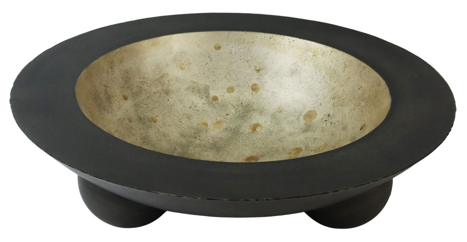 CHAD MANLEY (B.1969) GILT STEEL CENTERPIECE BOWL (1 of 4)