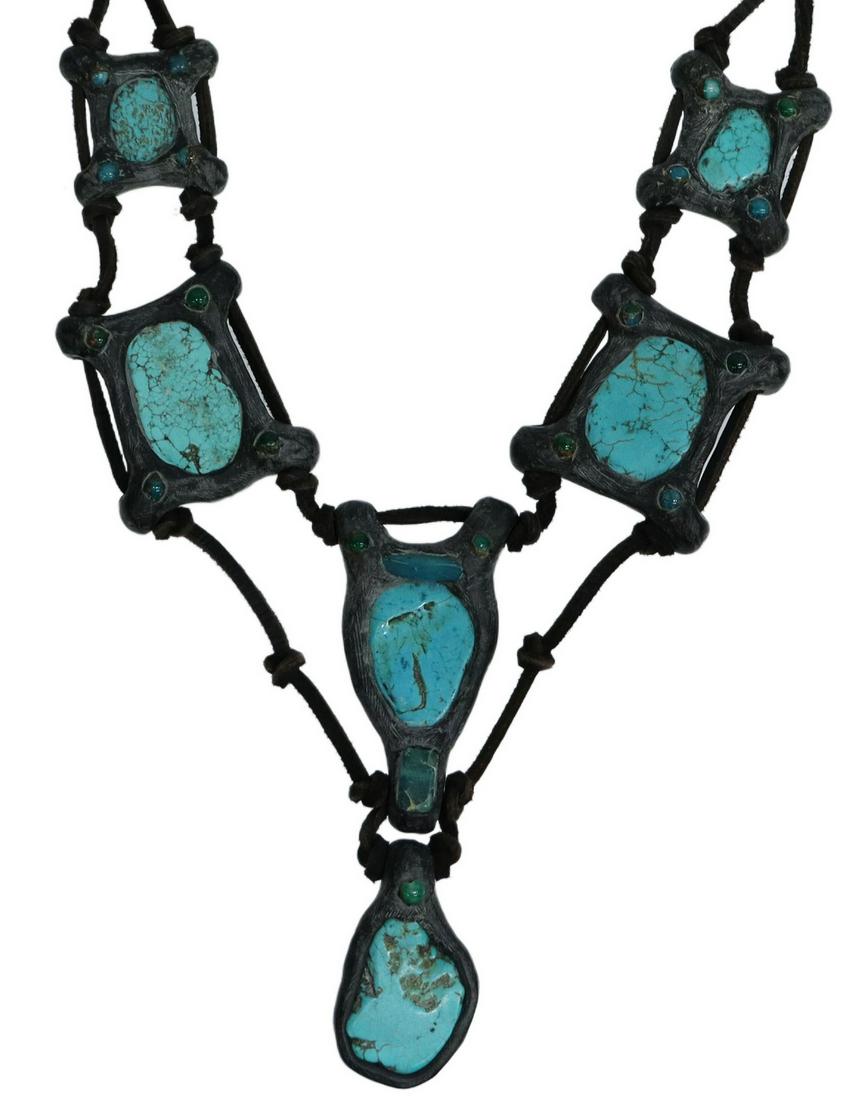 ANOTHAI HANSEN STATEMENT NECKLACE, TURQUOISE (1 of 4)