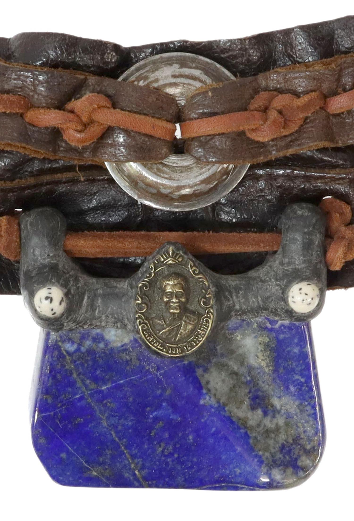 ANOTHAI HANSEN STATEMENT CHOKER NECKLACE, LAPIS (1 of 5)