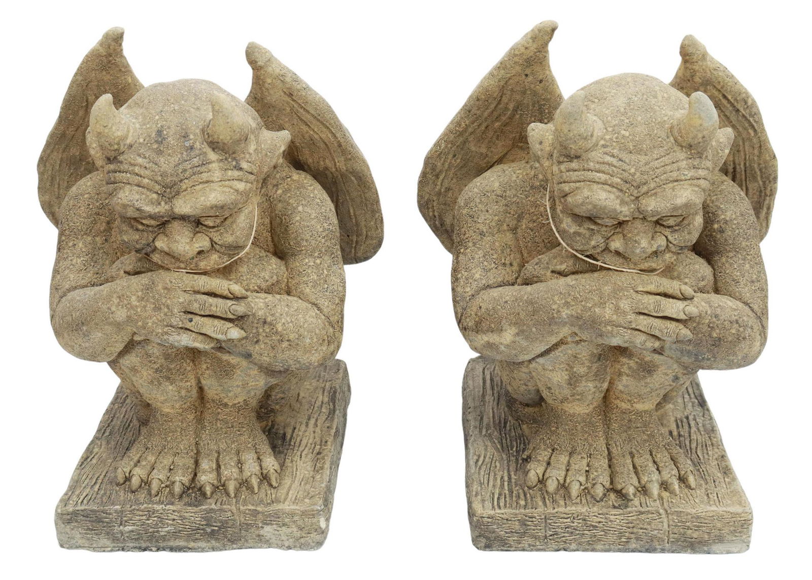 (2) CAST STONE GARDEN STATUARY, HERMAN GARGOYLES (1 of 2)
