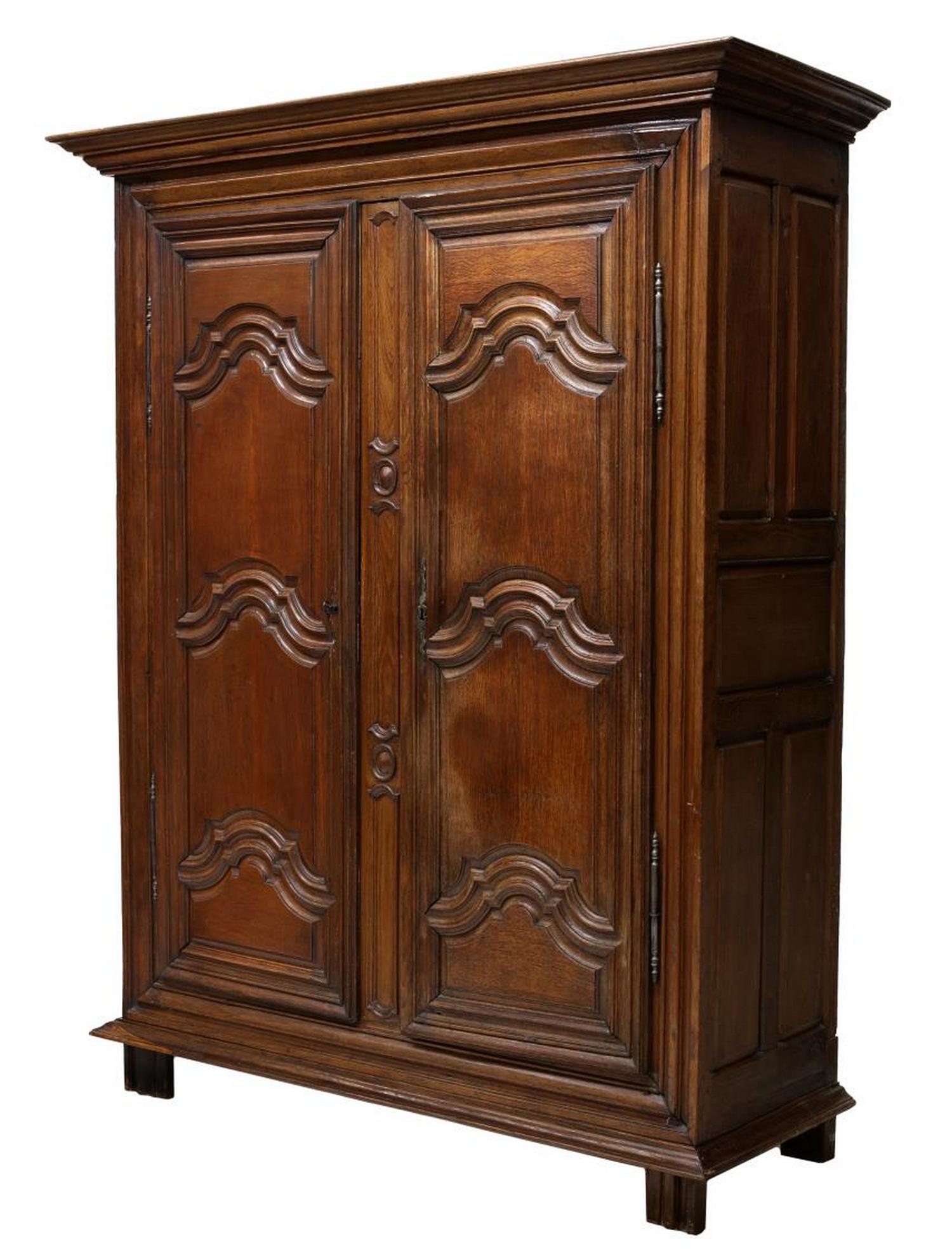 ANTIQUE FRENCH PROVINCIAL ARMOIRE, LATE 18TH C. (1 of 5)