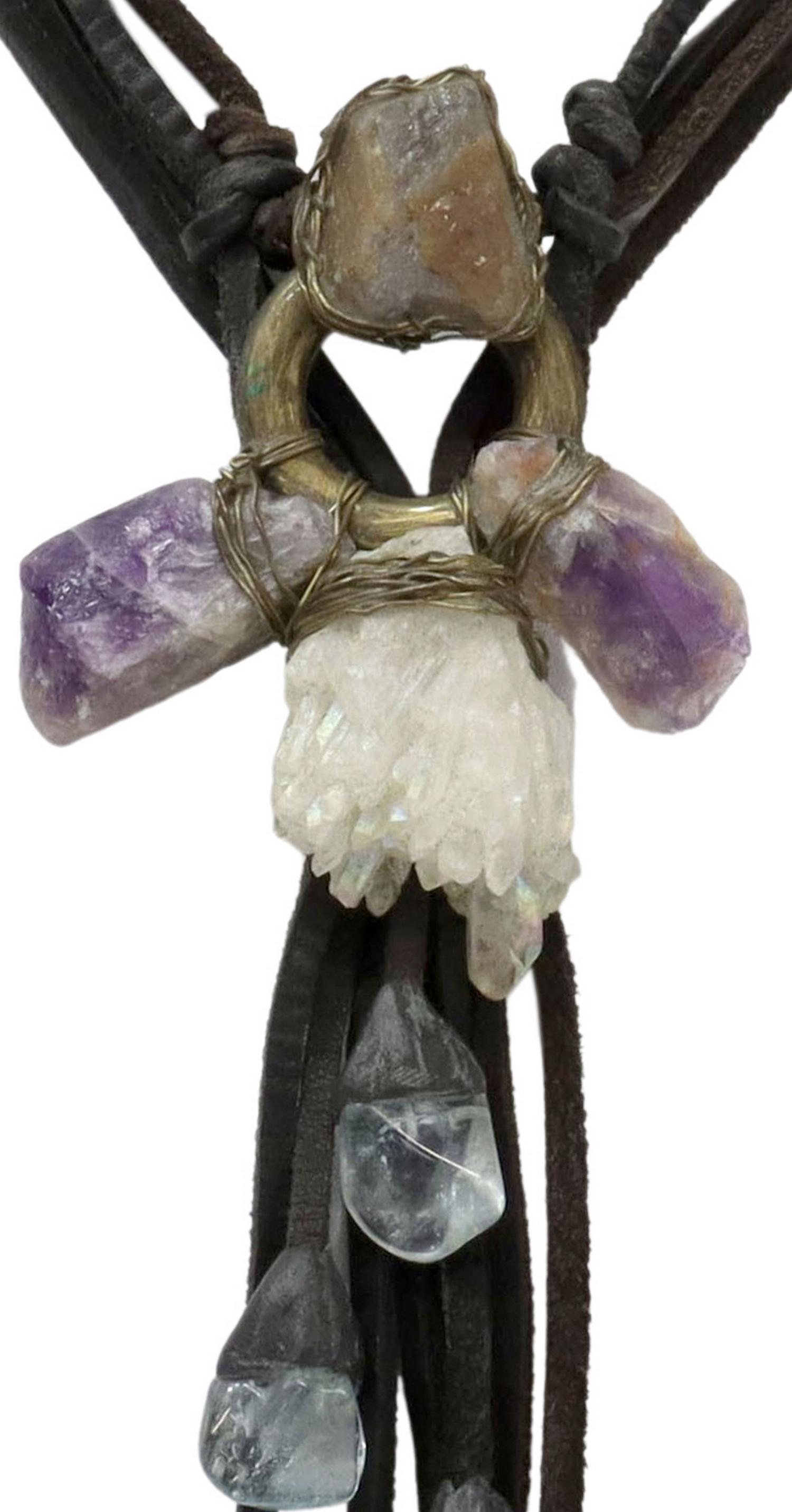 ANOTHAI HANSEN STATEMENT NECKLACE, CRYSTAL & GEM (1 of 4)