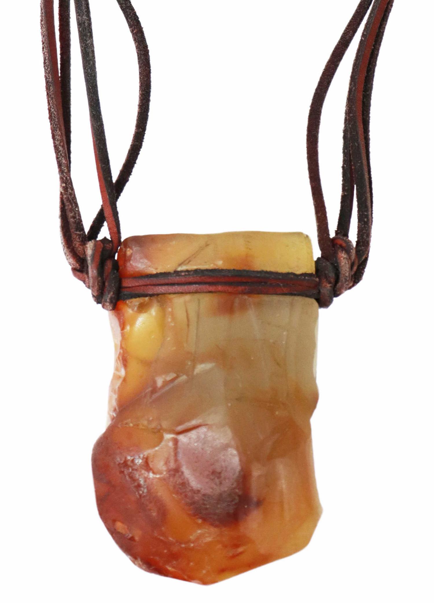 ANOTHAI HANSEN STATEMENT NECKLACE, RAW AGATE (1 of 4)