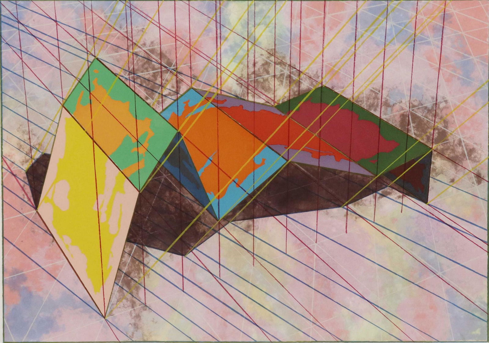 RONALD DAVIS (B.1937) WIDE WAVE, 1979, 32" X 42" (1 of 4)