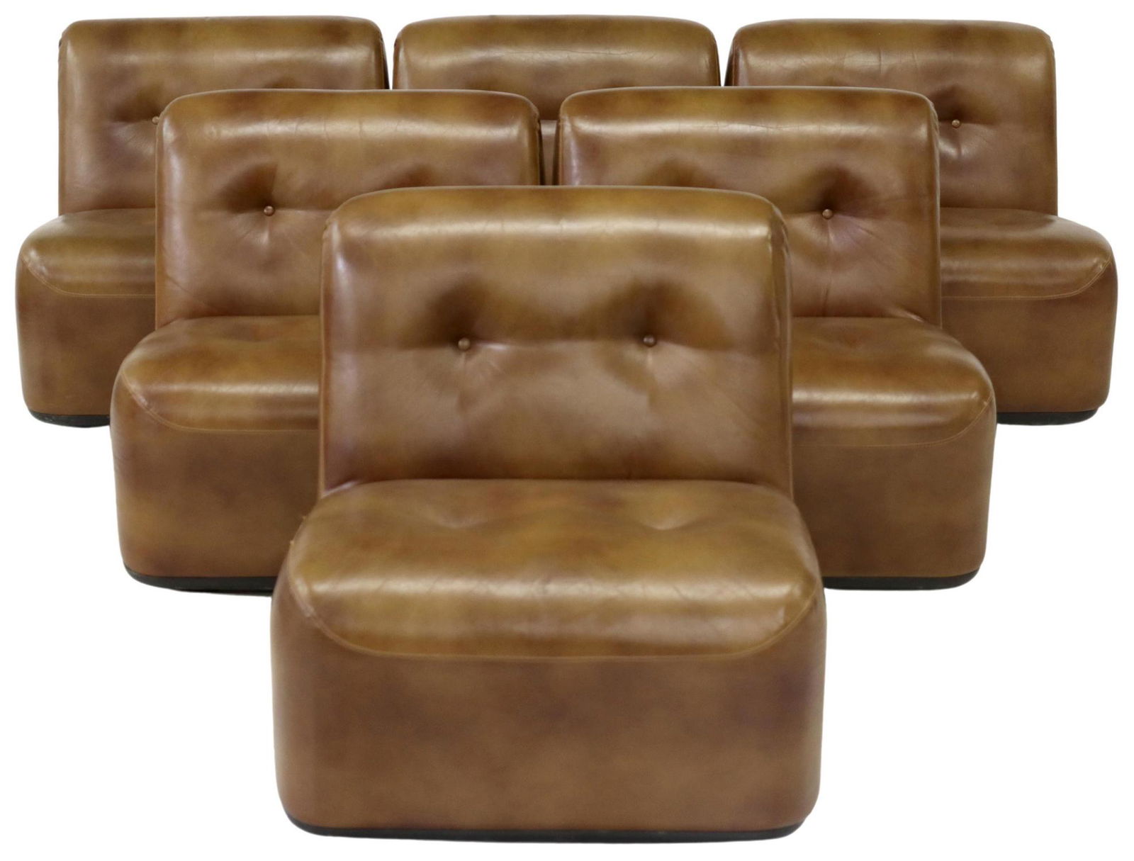 (6) ITALIAN MODERN ARMLESS UPHOLSTERED CHAIRS (1 of 3)