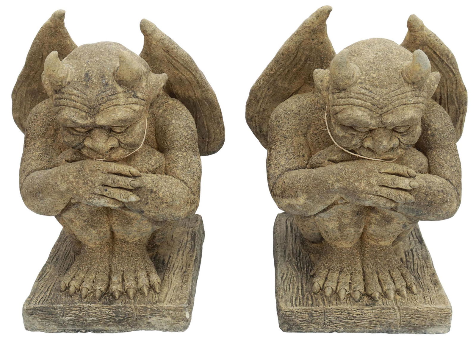 (2) CAST STONE GARDEN STATUARY, HILDA GARGOYLES (1 of 2)