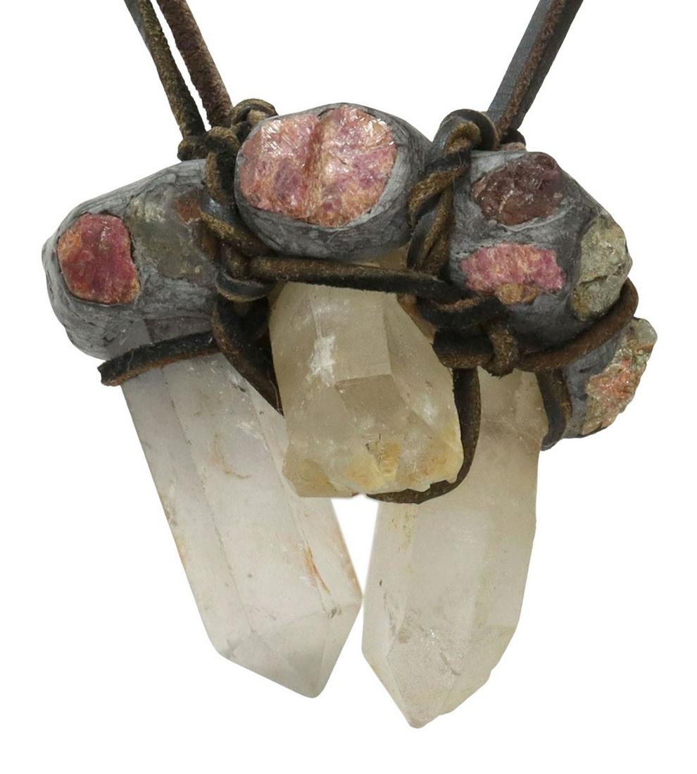 ANOTHAI HANSEN STATEMENT NECKLACE, CRYSTAL & GEM (1 of 4)