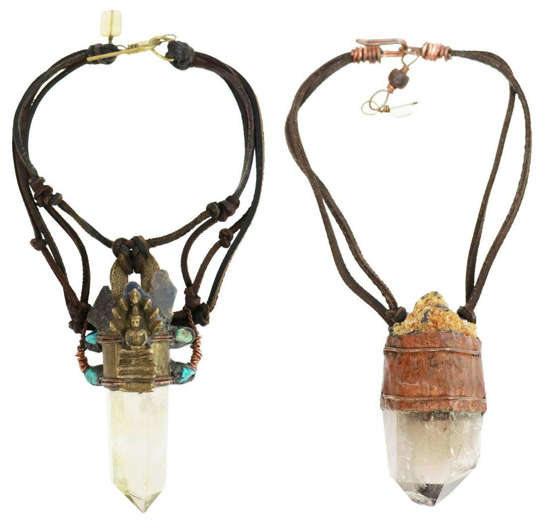 (2) ANOTHAI HANSEN STATEMENT NECKLACES, CRYSTAL (1 of 10)