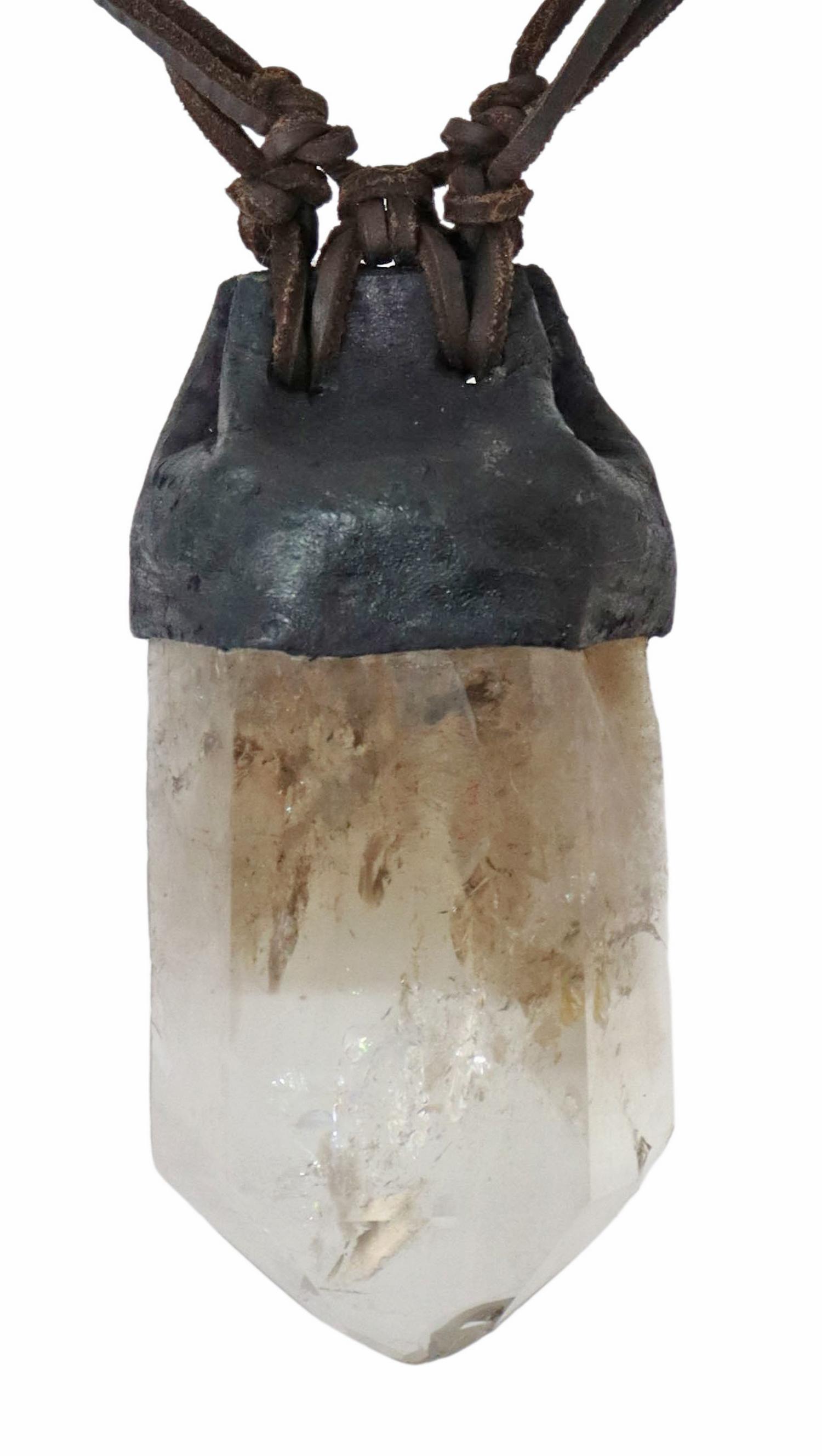 ANOTHAI HANSEN STATEMENT NECKLACE, SMOKY QUARTZ (1 of 4)