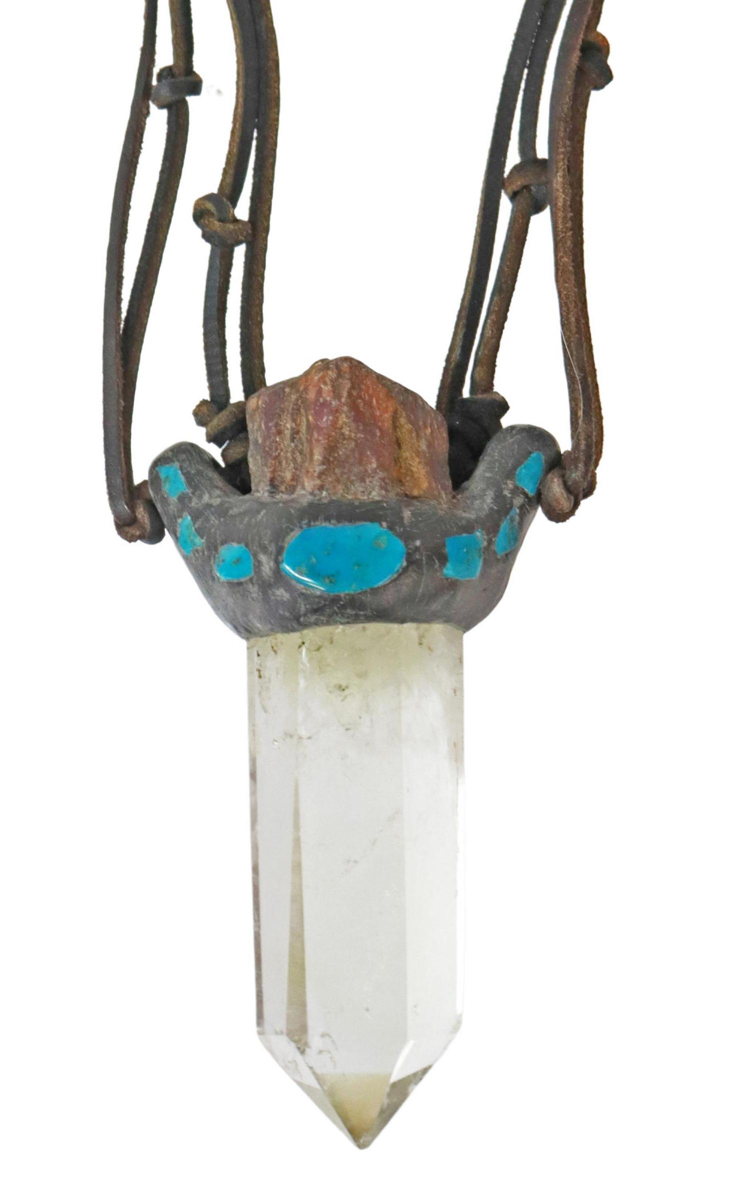 ANOTHAI HANSEN STATEMENT NECKLACE, CRYSTAL & GEM (1 of 5)