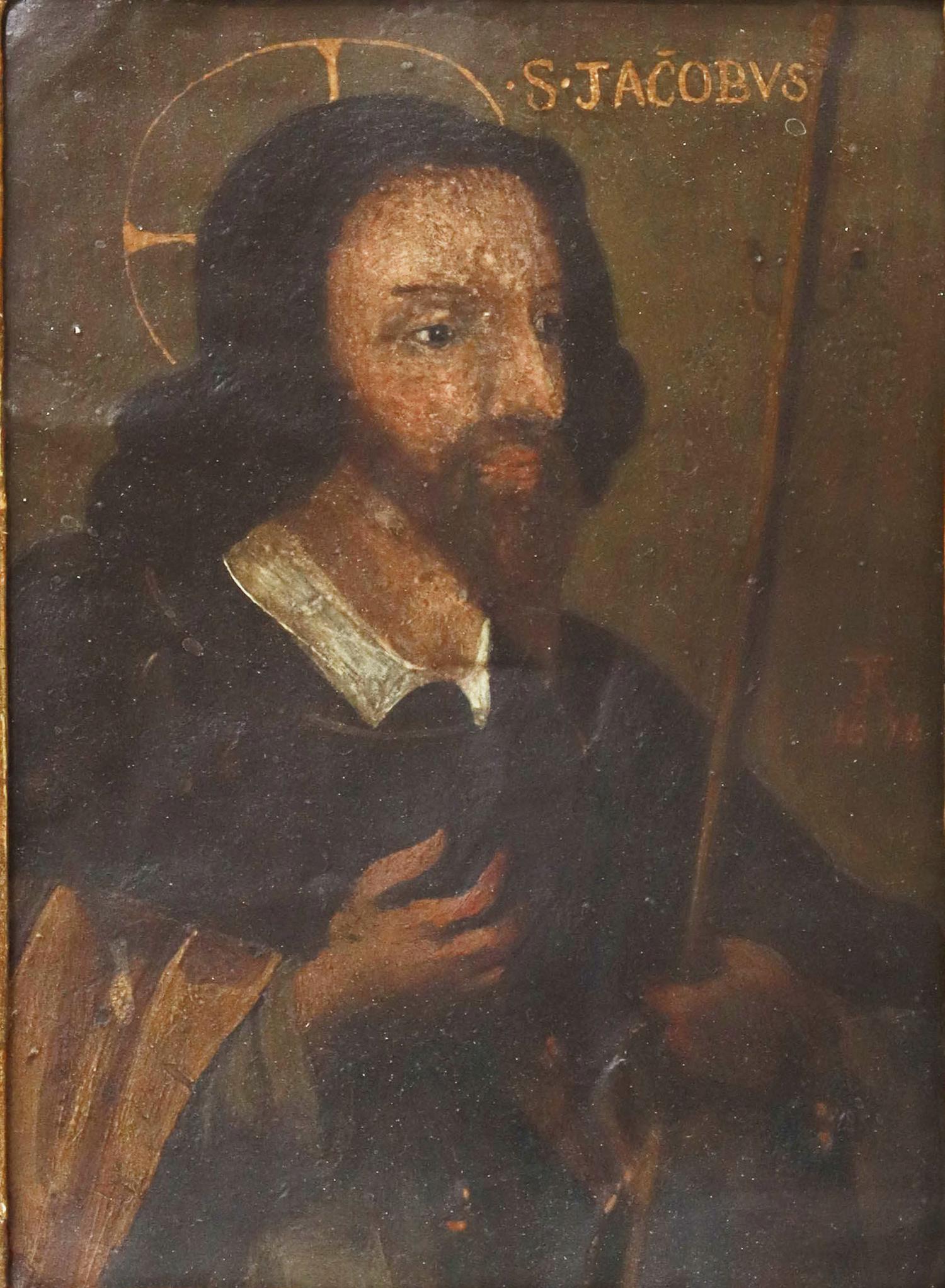 FRAMED OIL ON COPPER RETABLO, ST JAMES THE GREAT (1 of 4)