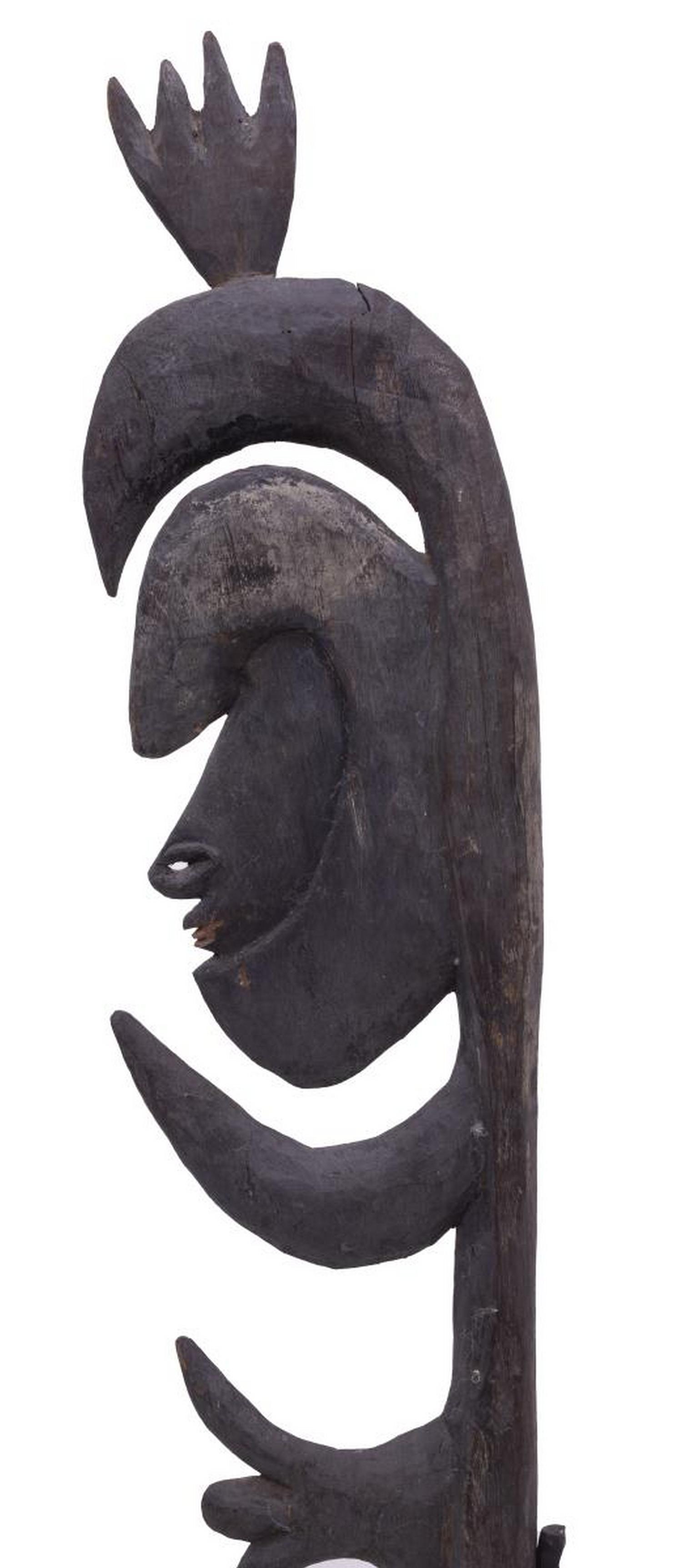 PAPUA NEW GUINEA YIPWON HOOK FIGURE, 55"H (1 of 2)