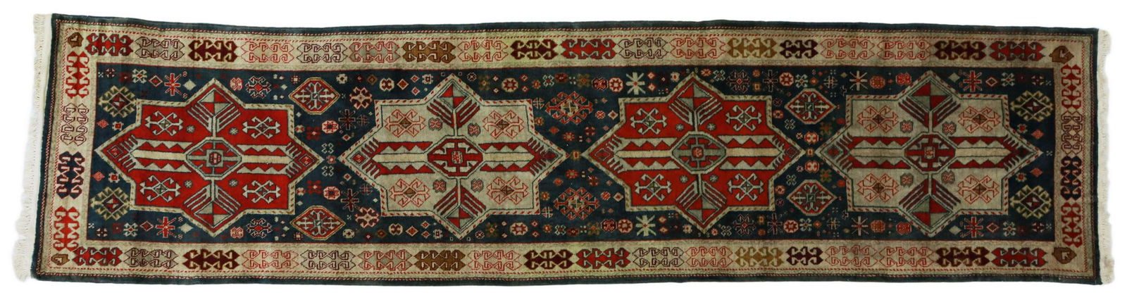 HAND-TIED RUNNER, 9'7.5" X 2'6.5" (1 of 3)