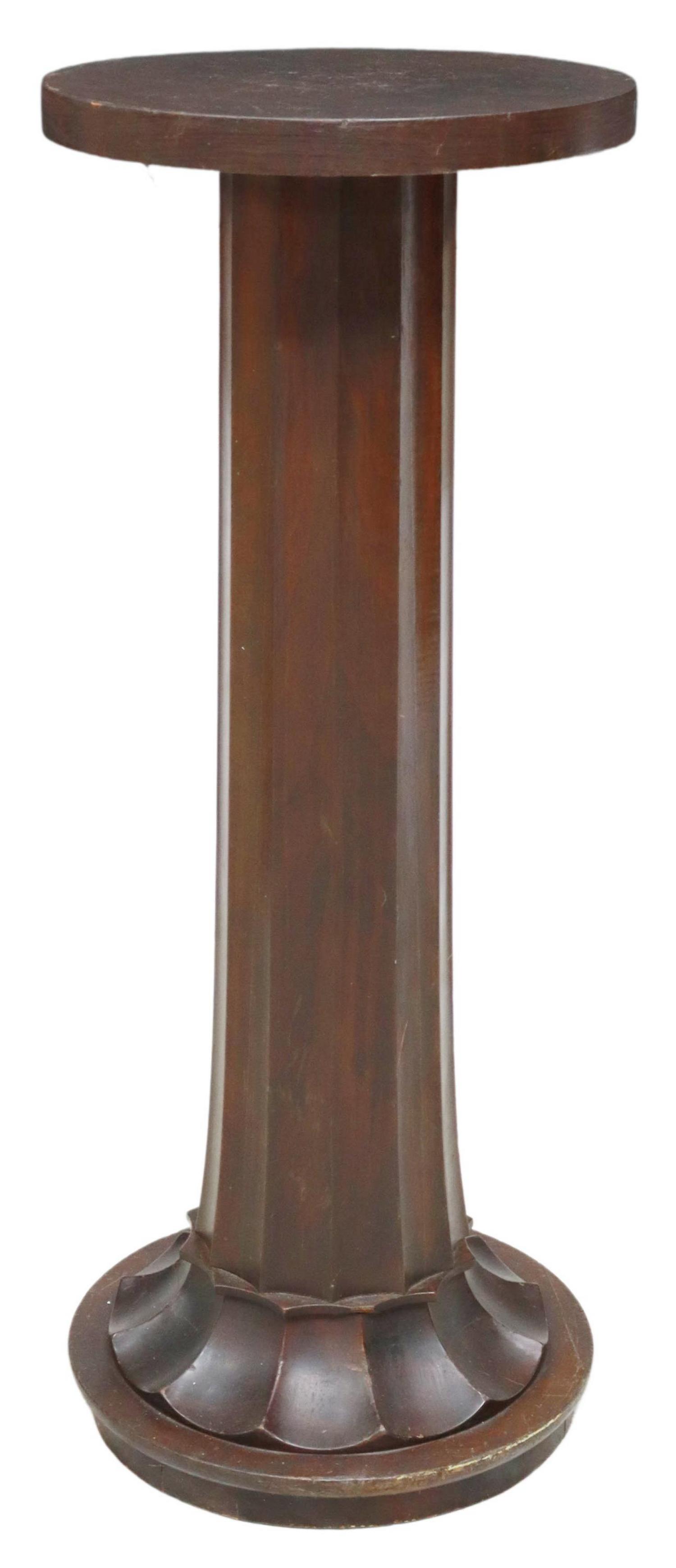 ART DECO MAHOGANY COLUMN/ PEDESTAL (1 of 3)