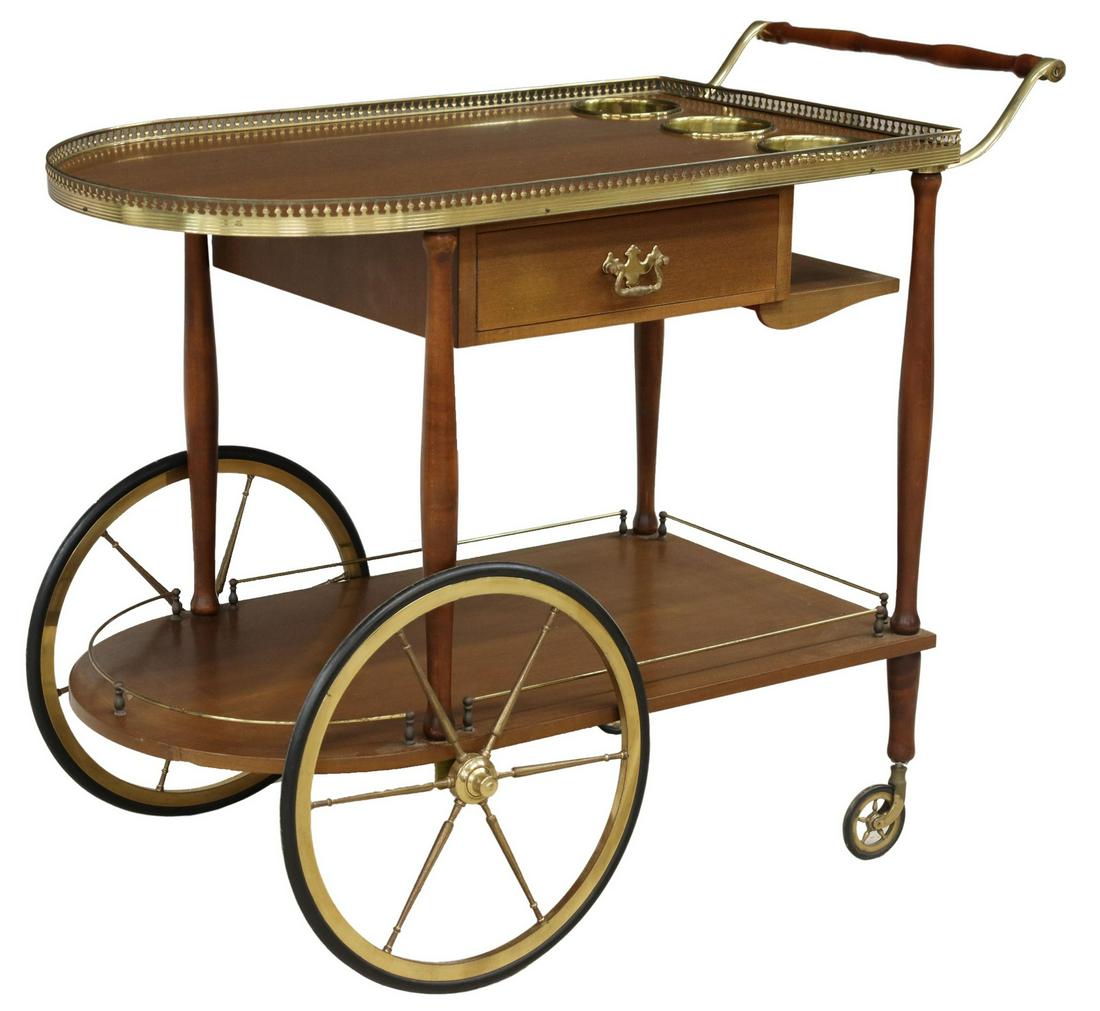 ITALIAN TWO-TIER SERVICE TROLLEY BAR CART (1 of 6)