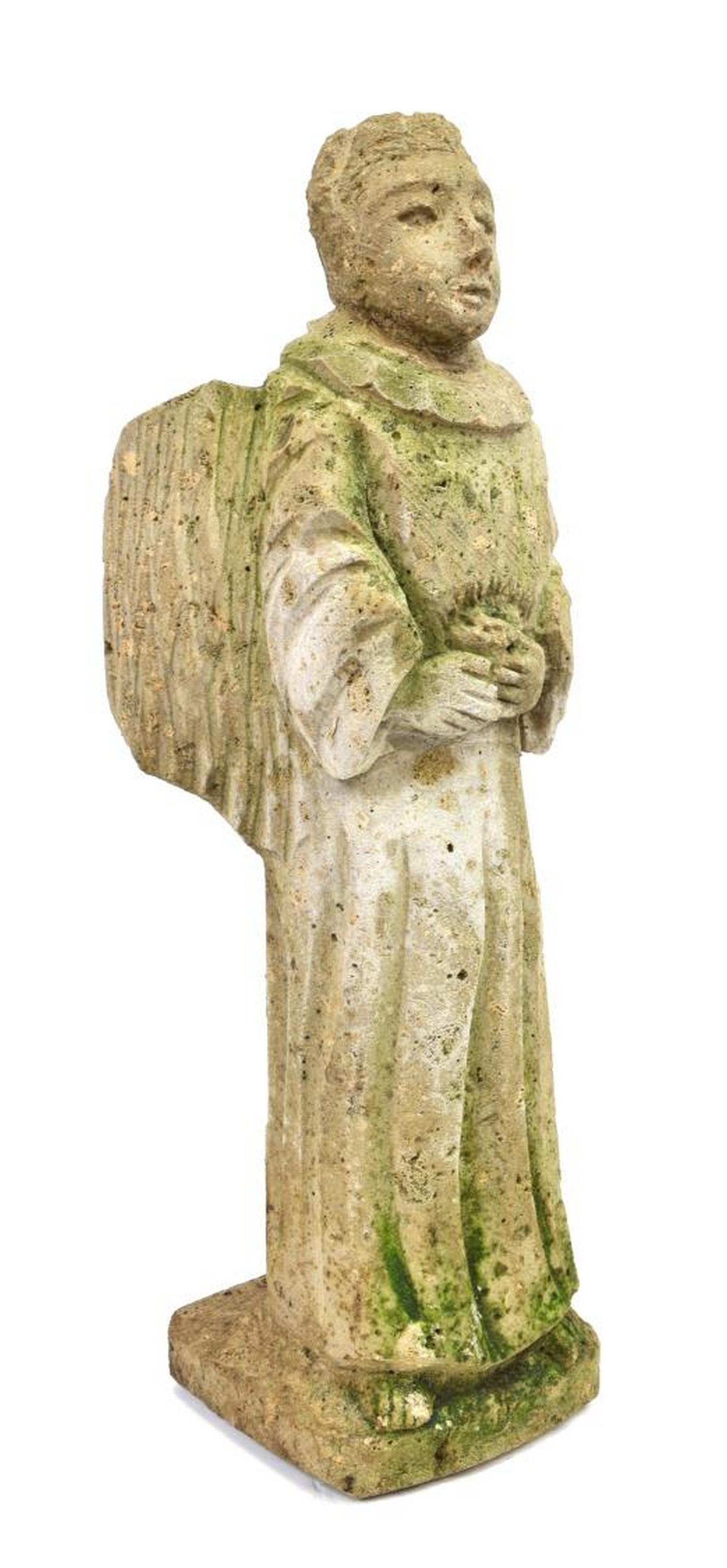 CANTERA STONE SCULPTURE WINGED GARDEN ANGEL (1 of 6)