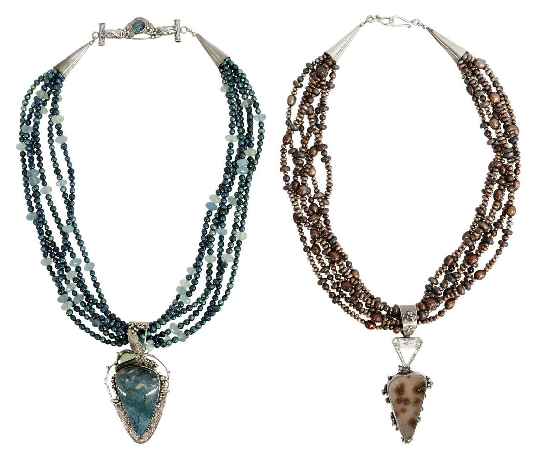 (2) LESLEY AINE McKEOWN STUDIO ART NECKLACES (1 of 6)