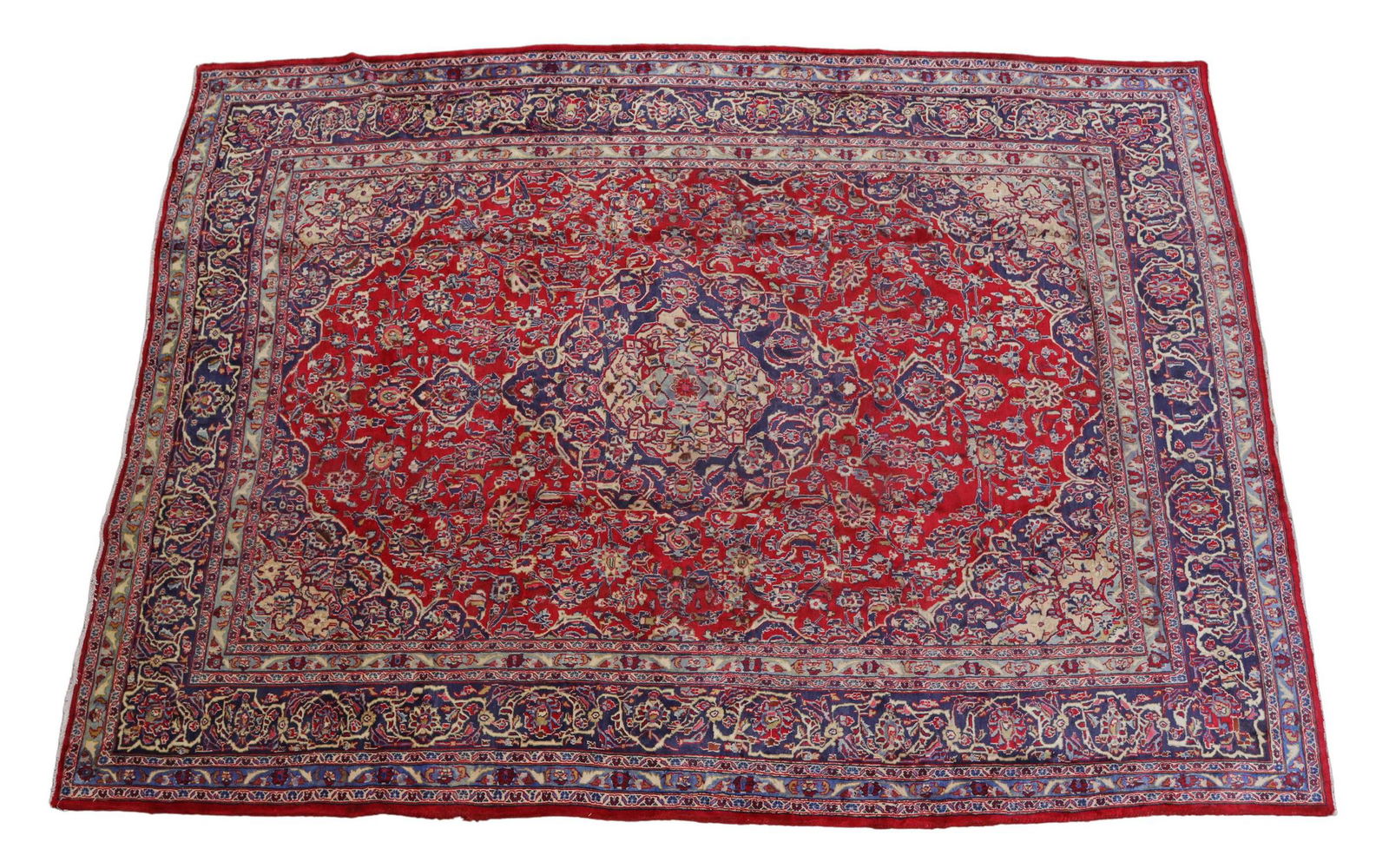 HAND-TIED PERSIAN MASHAD RUG, 12'2" X 9'10" (1 of 3)