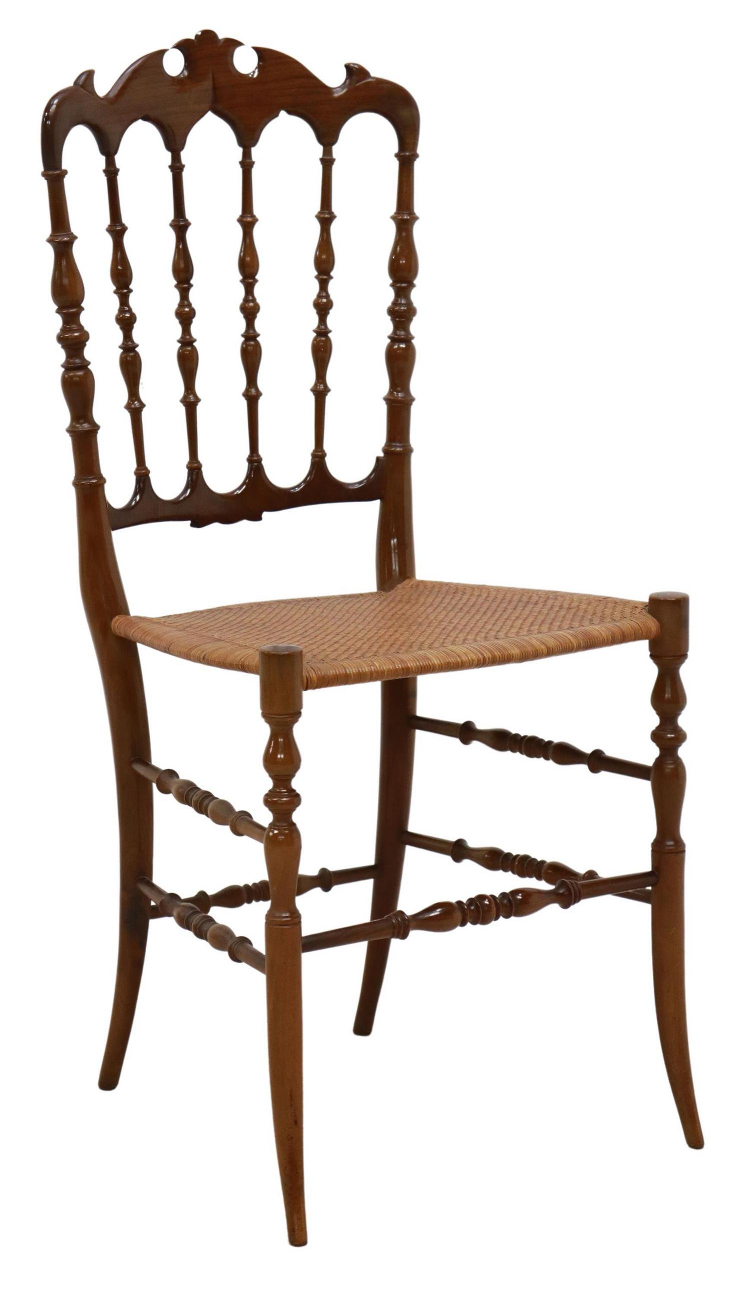ITALIAN CHIAVARI SPINDLE-BACK CANE-SEAT CHAIR (1 of 3)