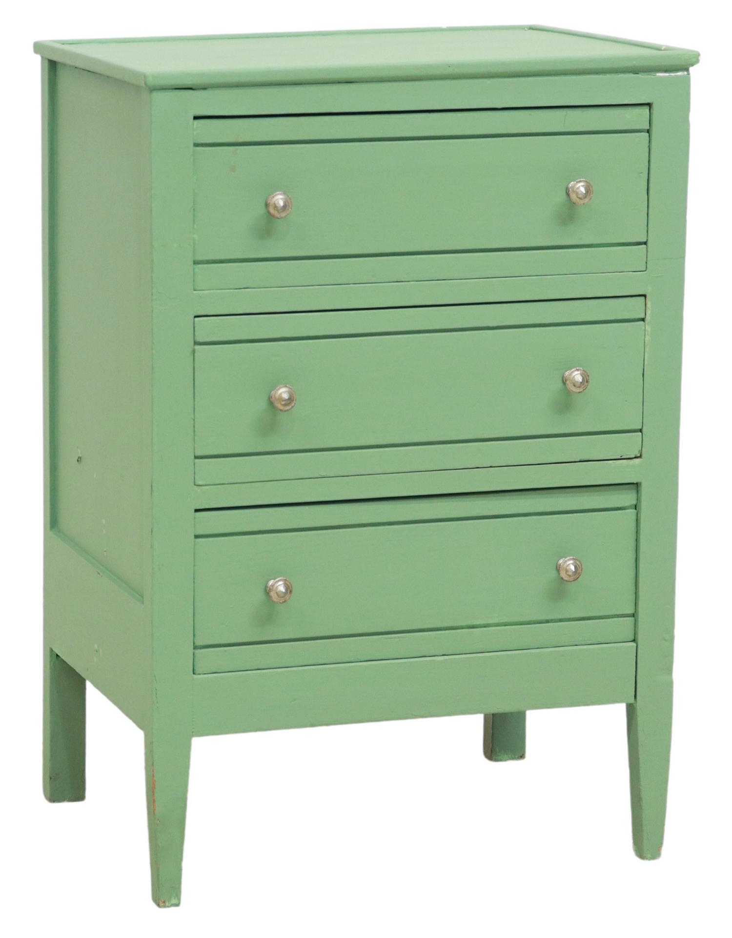 CONTINENTAL PAINT DECORATED BEDSIDE CABINET (1 of 5)