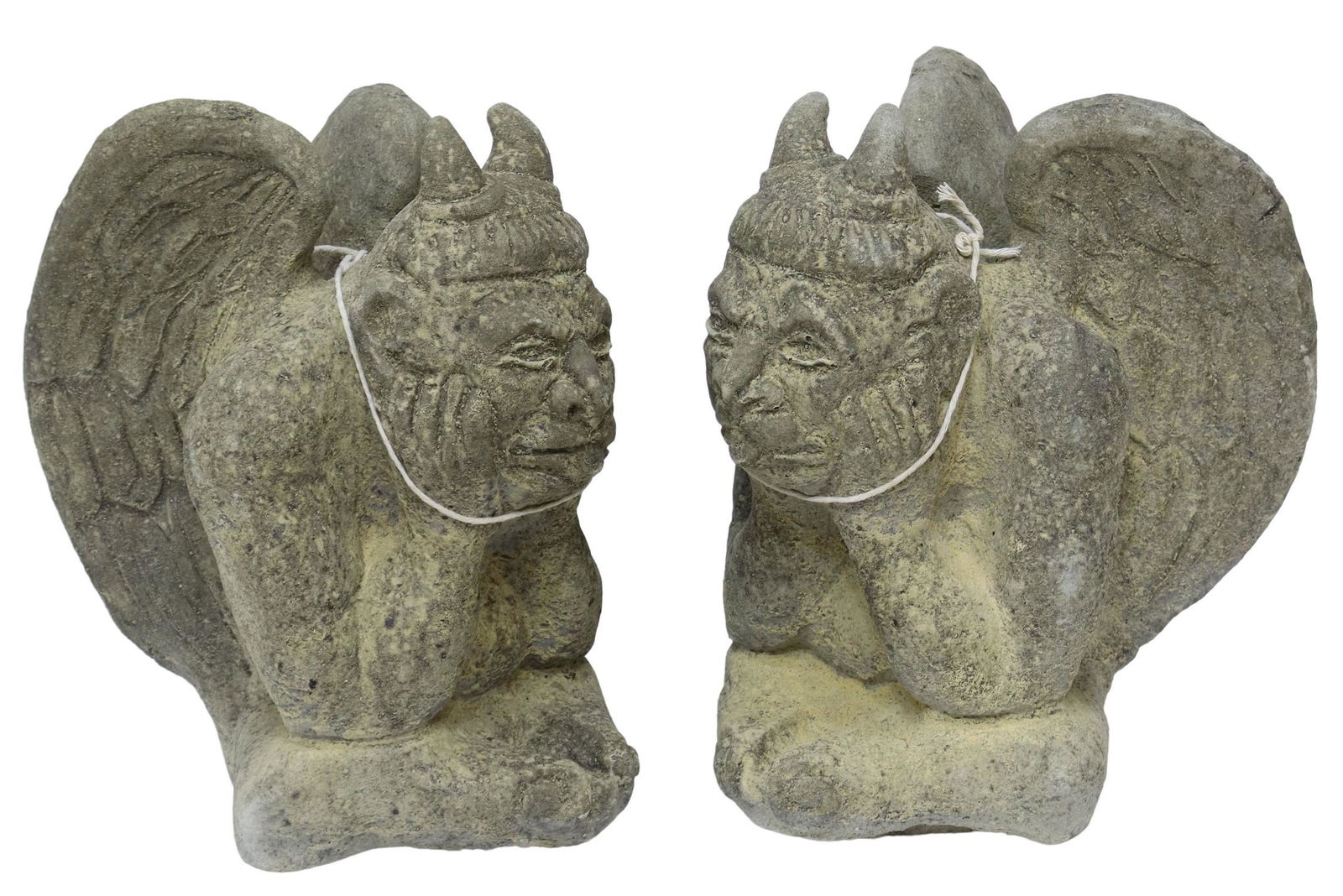 2) CAST STONE GARDEN STATUARY NOTRE DAME GARGOYLES (1 of 3)