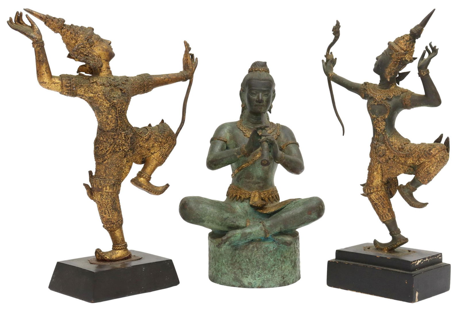 (3) BRONZE SCULPTURES, DANCERS & SNAKE CHARMER (1 of 5)