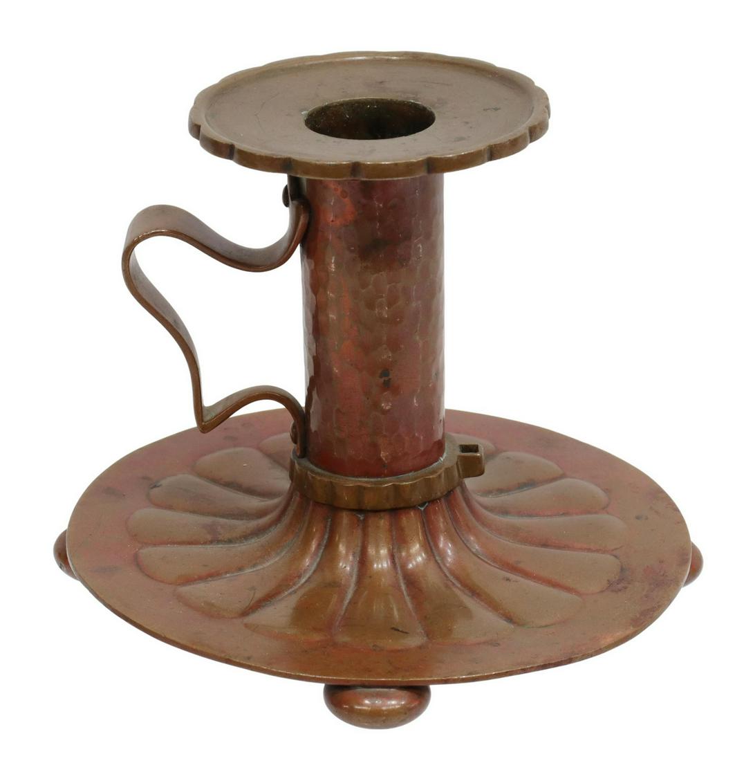 GORHAM ARTS & CRAFTS HAMMERED COPPER CHAMBERSTICK (1 of 3)