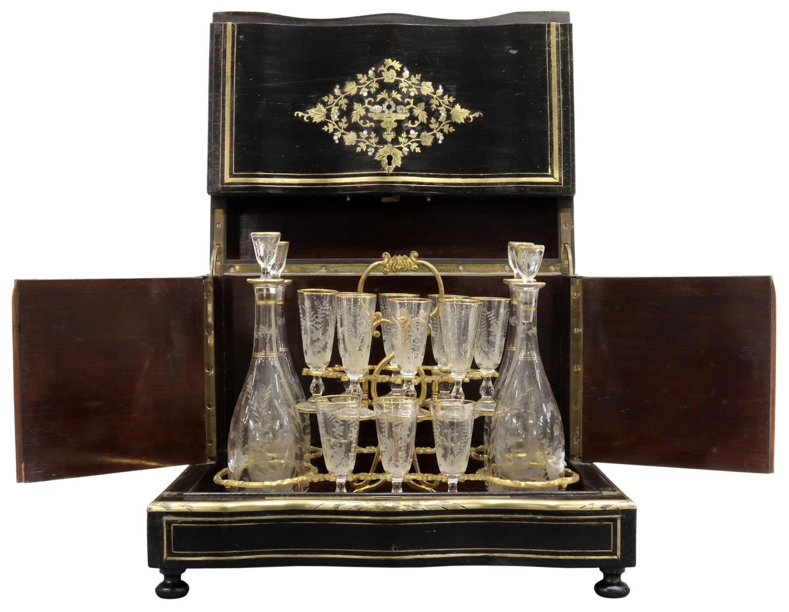FRENCH NAPOLEON III CAVE A LIQUEUR BACCARAT SET (1 of 7)