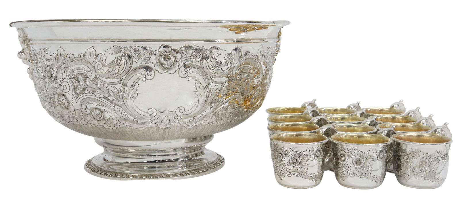 (13) REED & BARTON REGENT SILVERPLATE PUNCH SET (1 of 6)