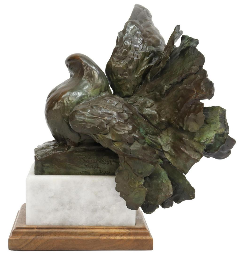 SANDY SCOTT (B.1943) FANTAIL PIGEON BRONZE (1 of 6)