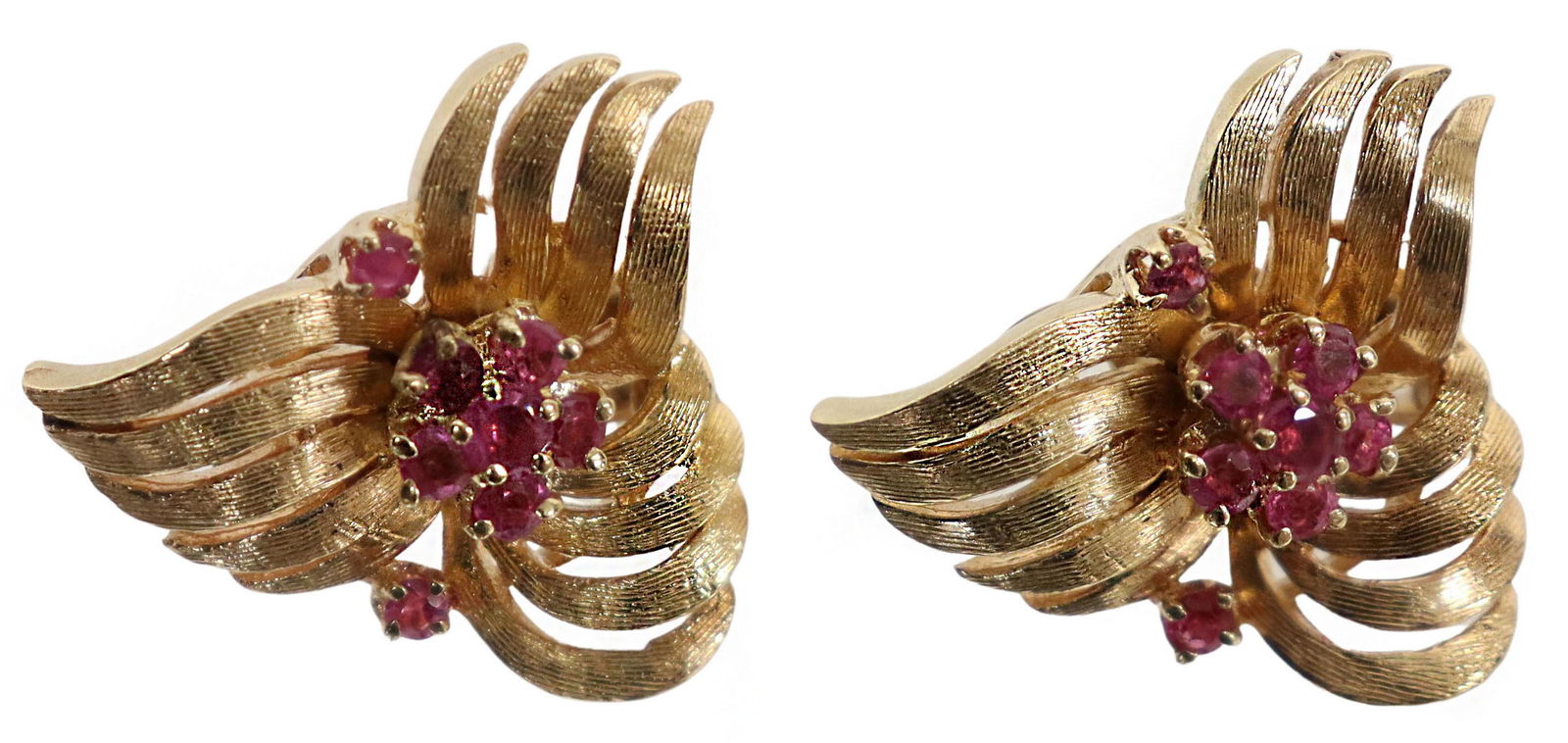 ESTATE 14KT GOLD & 0.96CTTW RUBY EARRINGS (1 of 2)