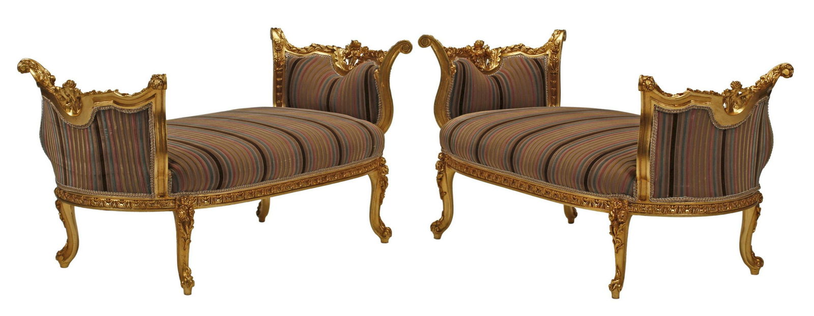 (2) LOUIS XV STYLE UPHOLSTERED WINDOW BENCHES (1 of 4)