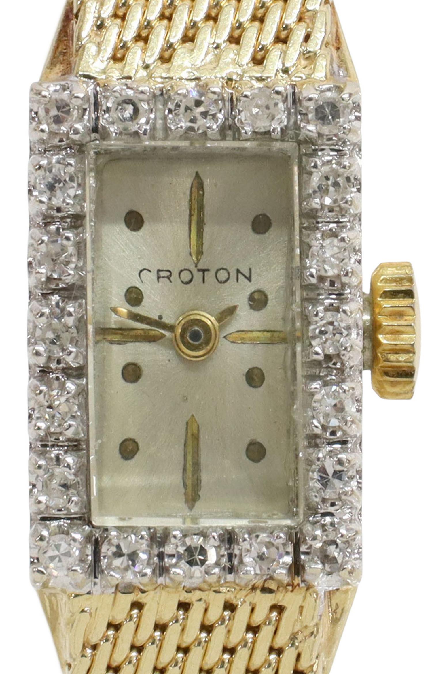 LADY'S CROTON 14KT GOLD 0.25CTTW DIAMOND WATCH (1 of 5)