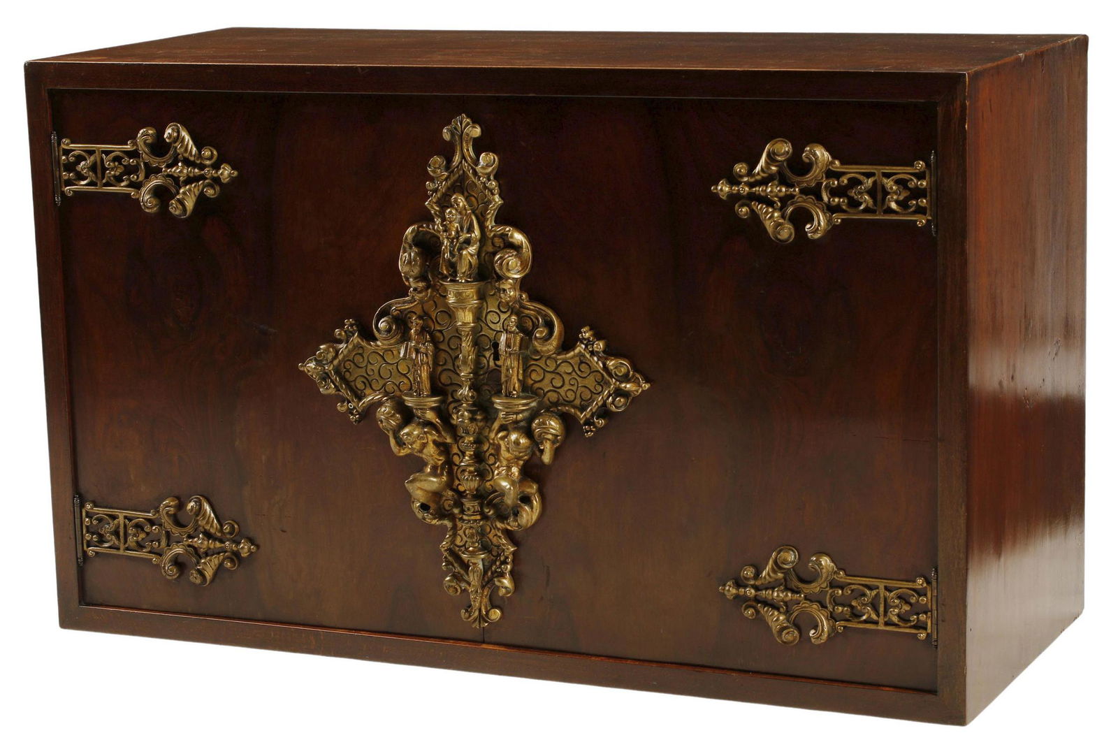 SPANISH BRONZE-MOUNTED TABLETOP CABINET (1 of 4)