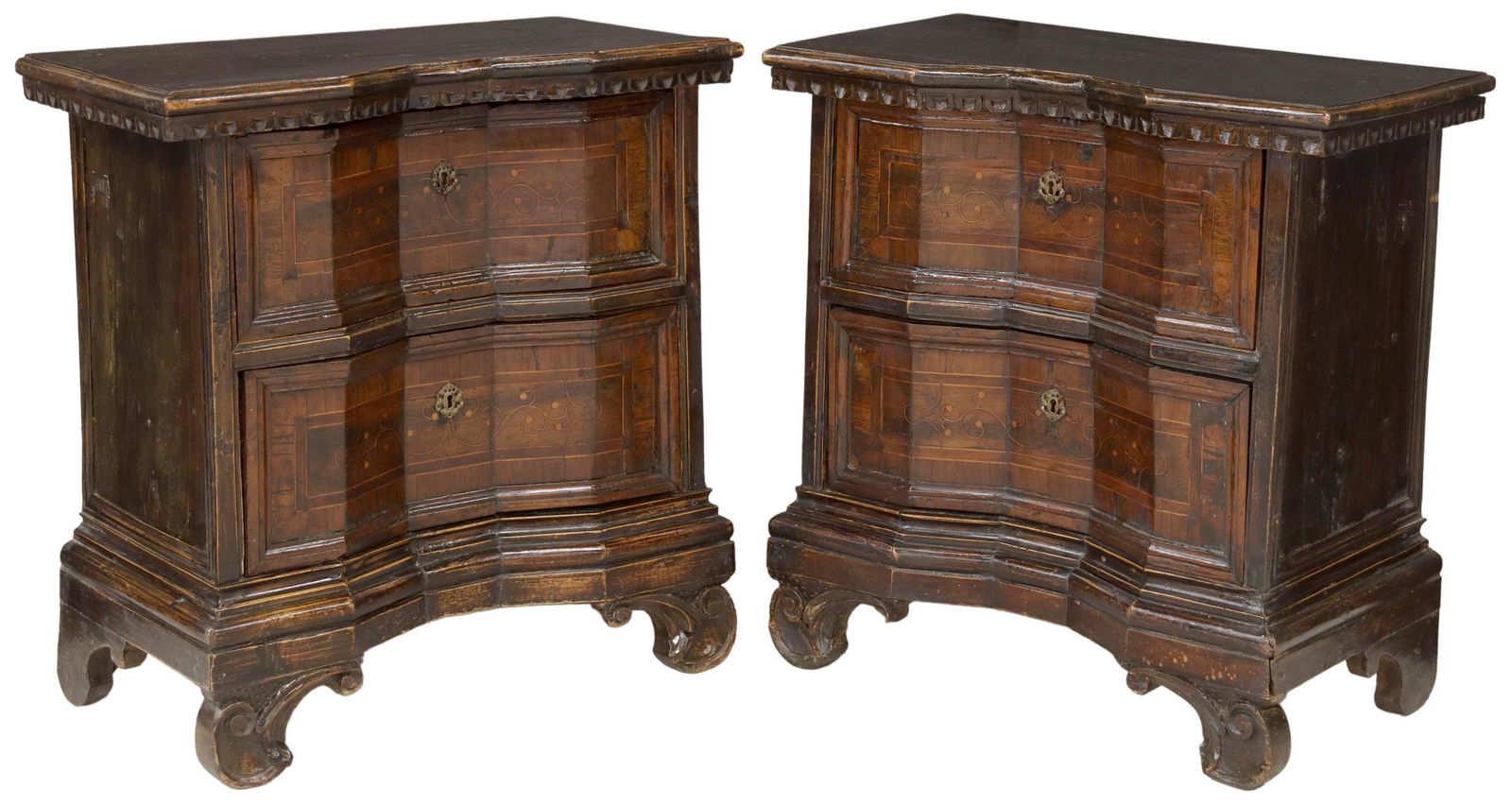 (2) ITALIAN BAROQUE STYLE BEDSIDE CABINETS (1 of 5)