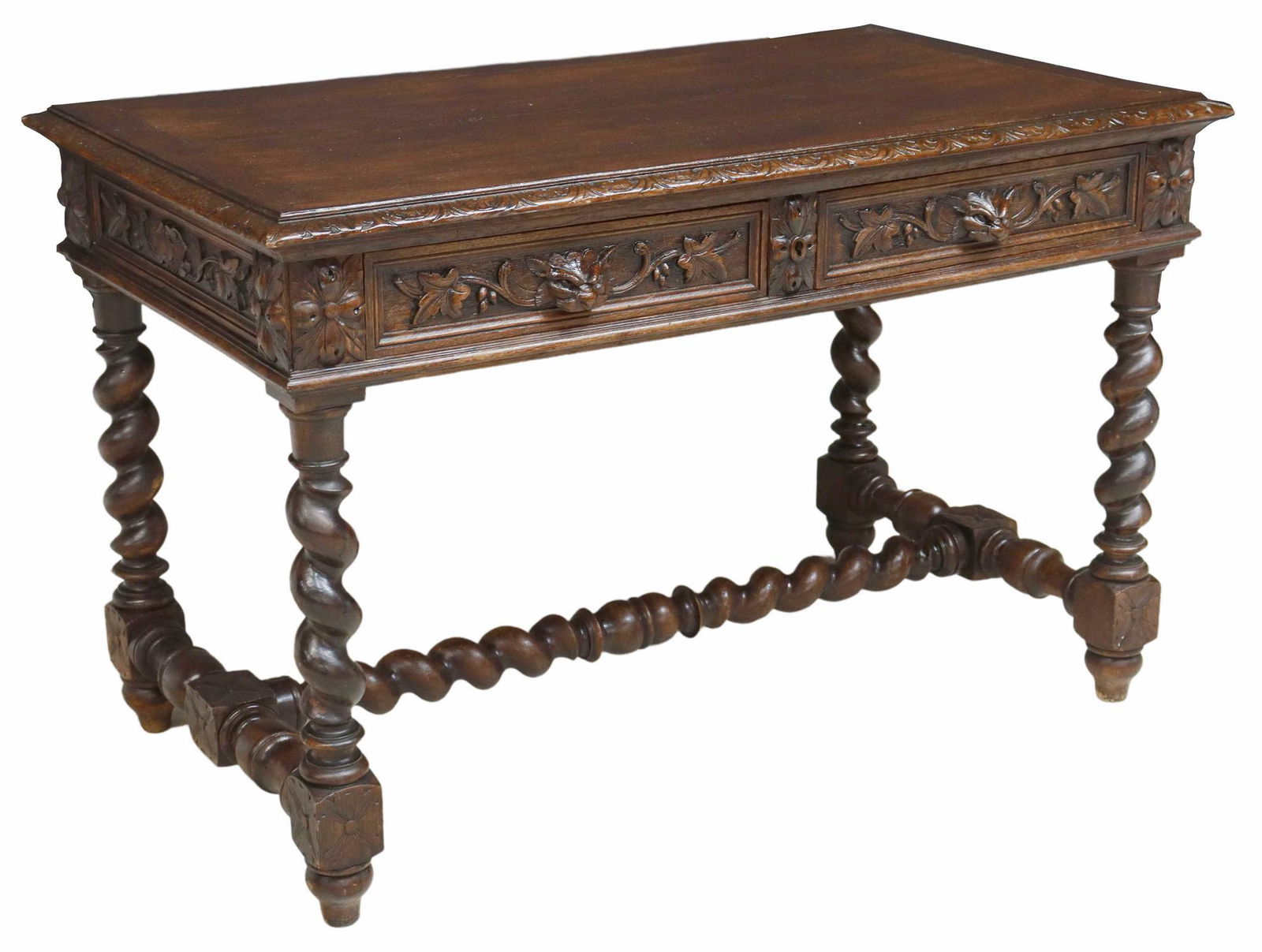 FRENCH RENAISSANCE REVIVAL WRITING TABLE, 19TH C. (1 of 5)