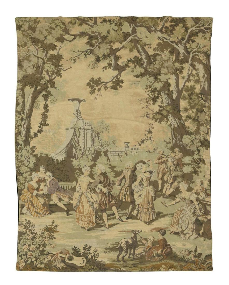 ROCOCO STYLE MACHINE-WOVEN WALL TAPESTRY (1 of 3)