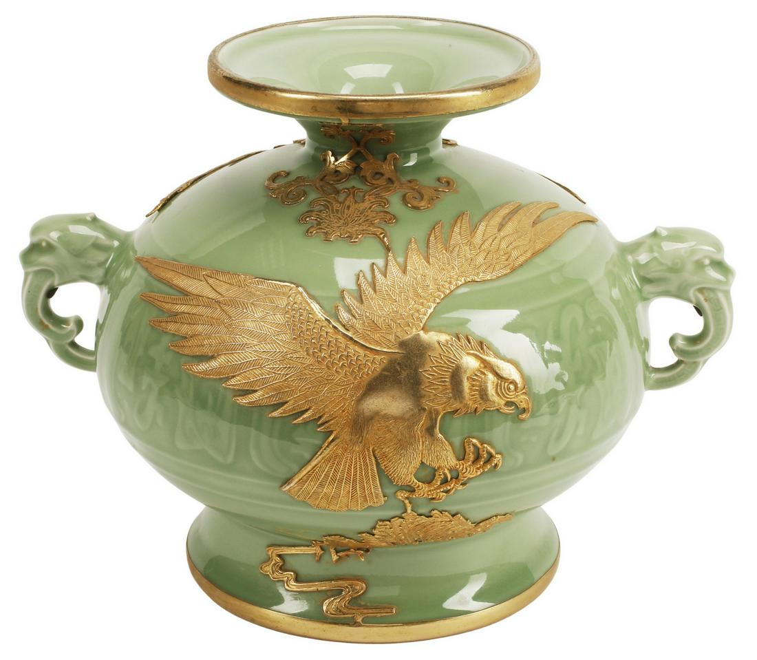 ORMOLU-MOUNTED CELADON PORCELAIN URN (1 of 8)