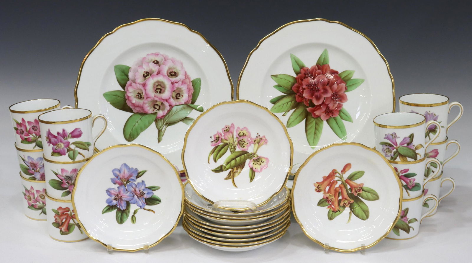 (36) SPODE RHODODENDRON PARTIAL LUNCHEON SERVICE (1 of 4)