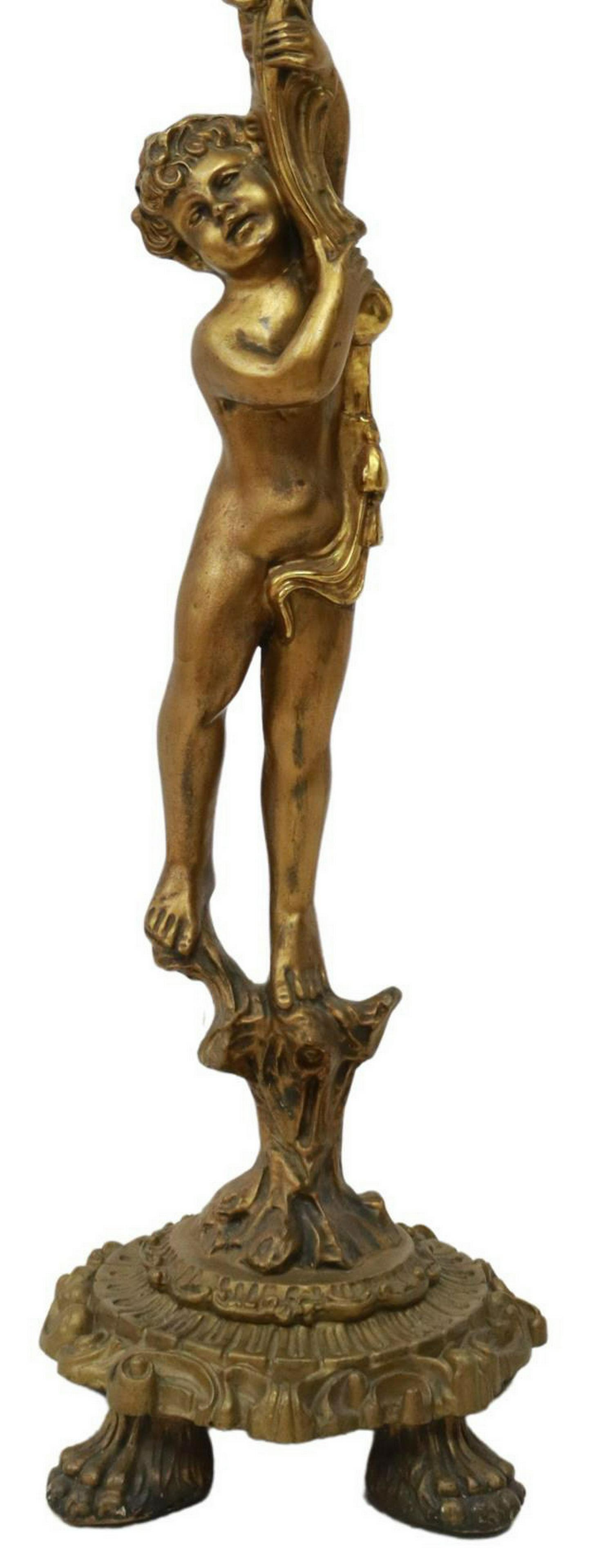 ITALIAN GILTWOOD CHERUB STANDING HALL TREE (1 of 4)