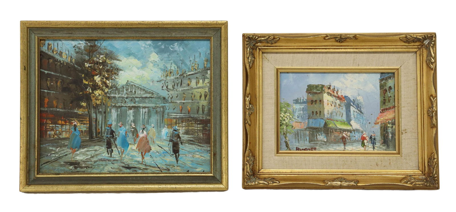 (2) PARIS STREET SCENE PAINTINGS, CAROLINE BURNETT (1 of 5)